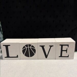 White Block Decor with changing words and designs